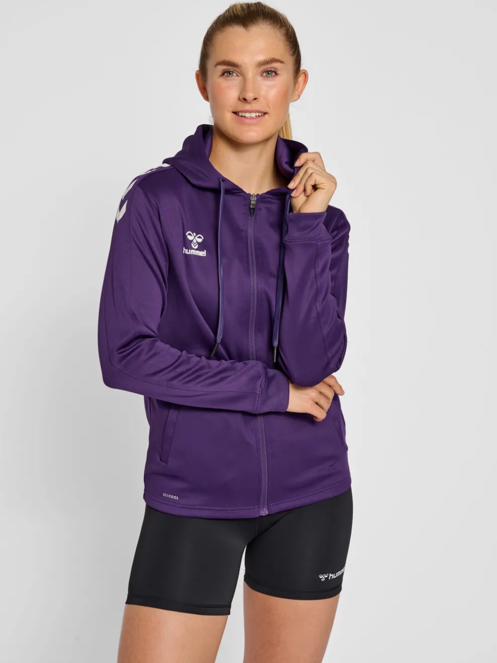 hmlCORE XK POLY ZIP HOOD SWEAT WOMA