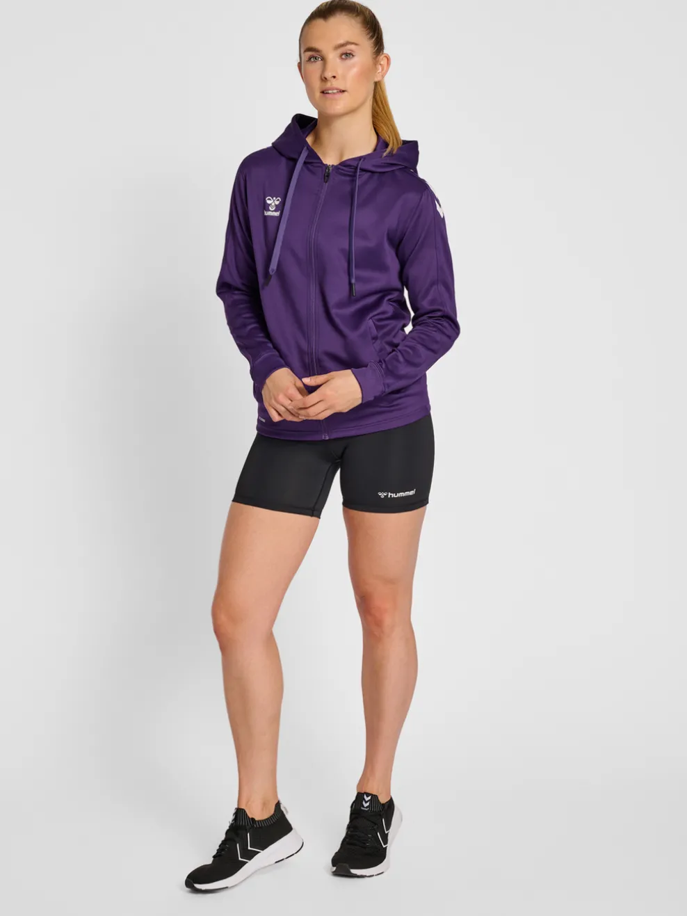 hmlCORE XK POLY ZIP HOOD SWEAT WOMA