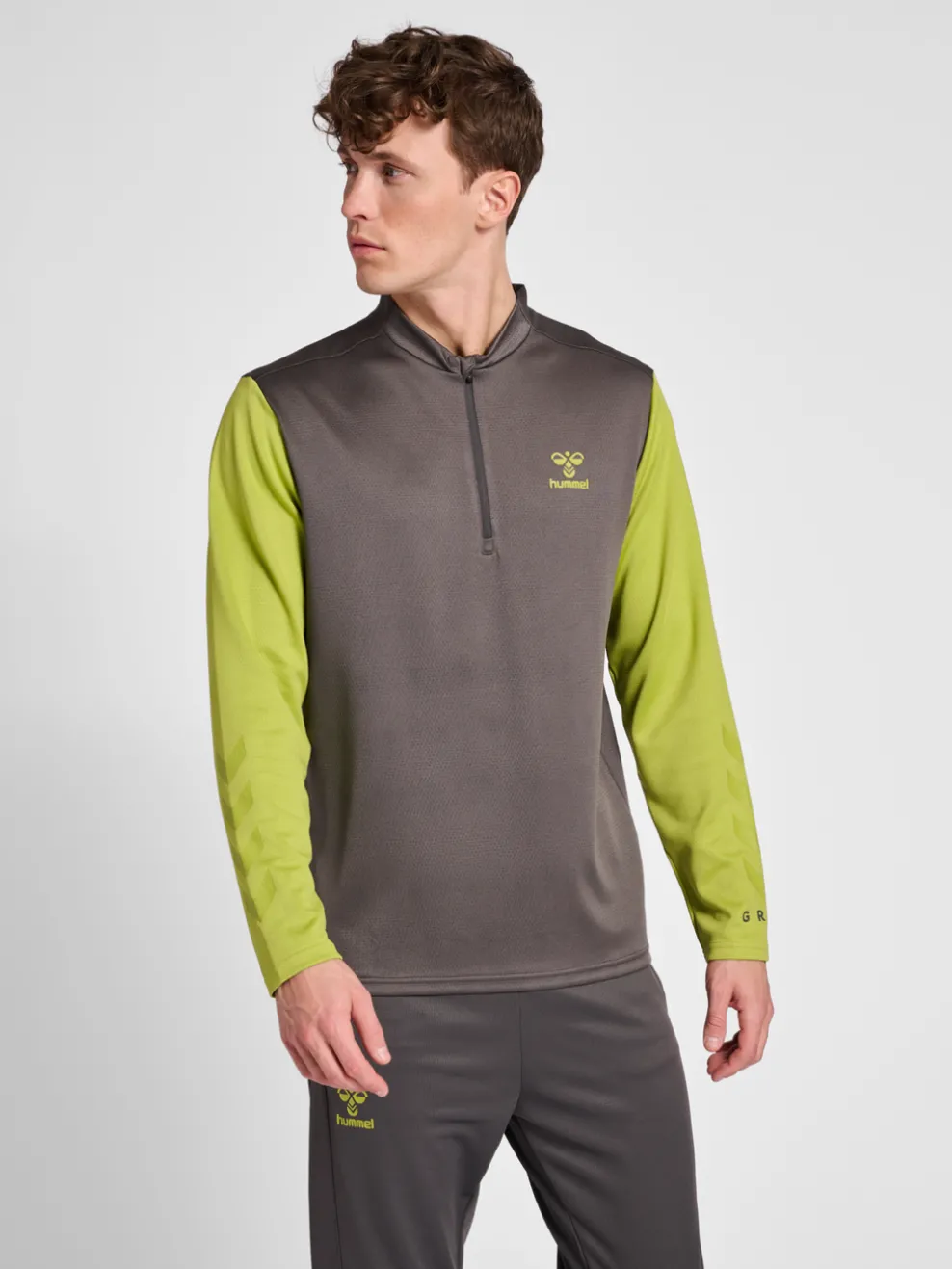 hmlONGRID 1/2 ZIP POLY SWEAT