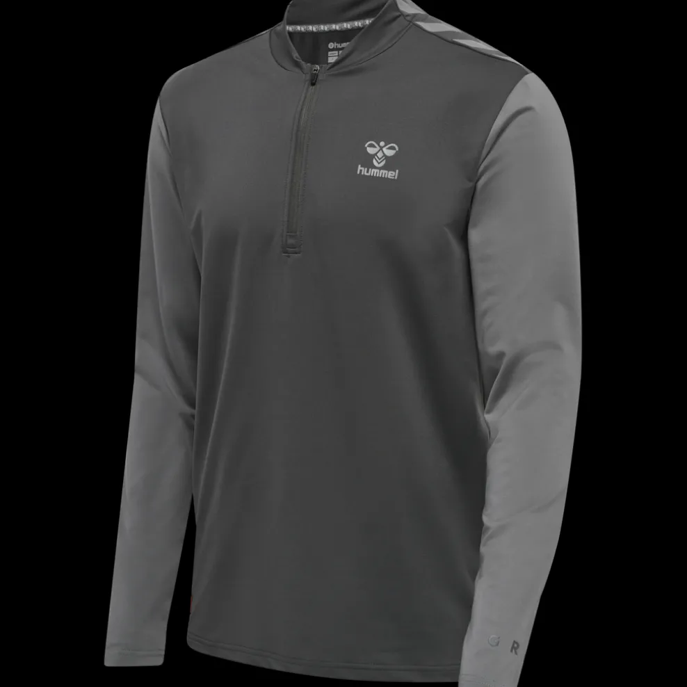 hmlPRO GRID HALF ZIP TRAINING L/S