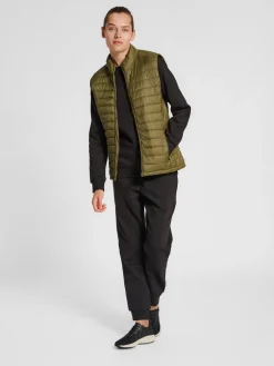 hmlRED QUILTED WAISTCOAT WOMAN