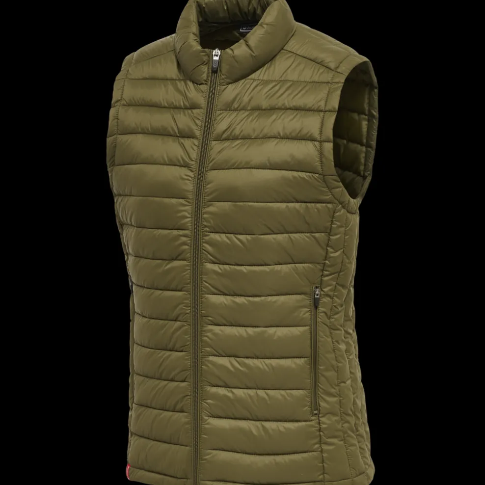 hmlRED QUILTED WAISTCOAT WOMAN