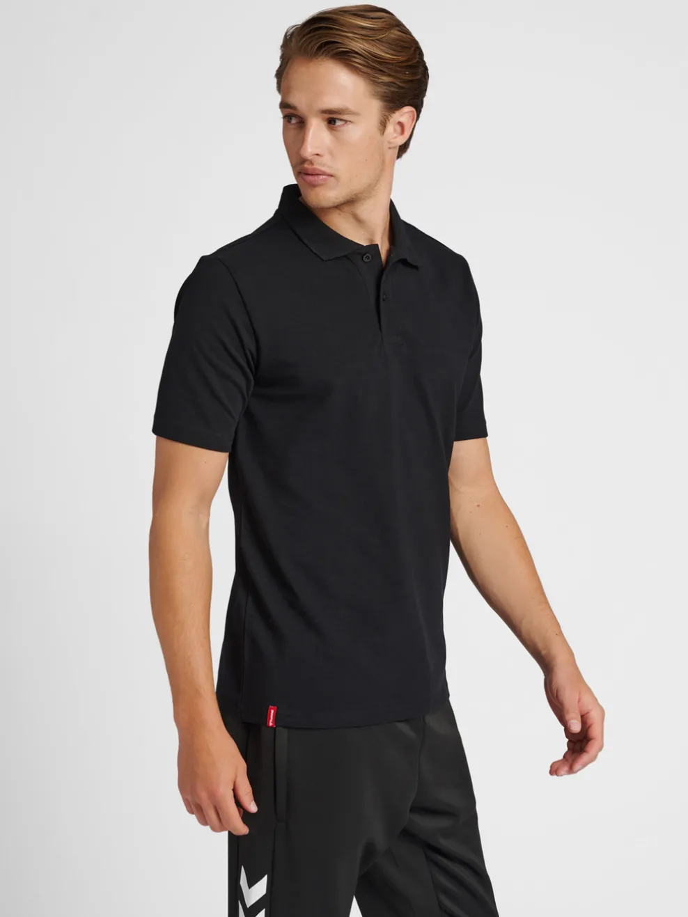hmlRED STRETCH POLO