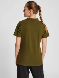 hmlRED STRETCH POLO WOMAN