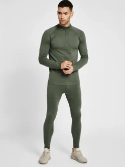 hmlSTROKE SEAMLESS HALF ZIP